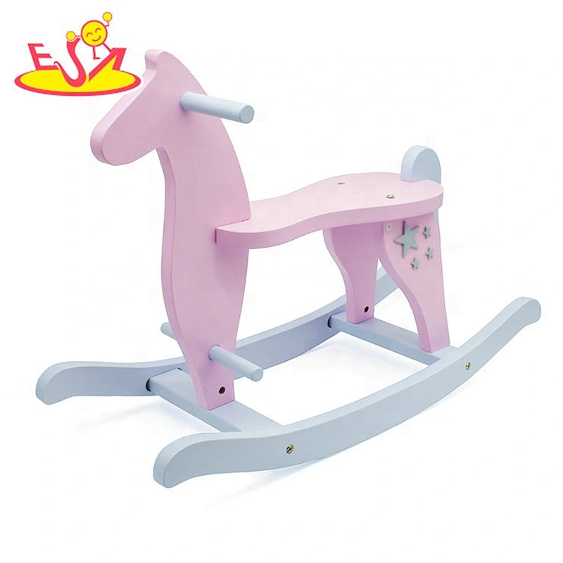 New arrival baby lovely wooden rocking horse toy for wholesale W16D118B