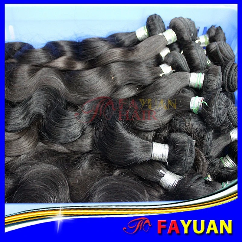 Wholesale price machine double weft tangle free virgin Mongolian quality human hair extensions in China
