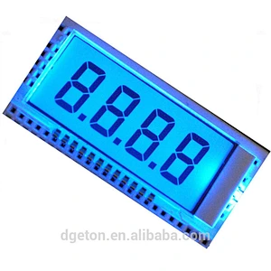 4 digit 7 segment LCD glass panel metal pin connection