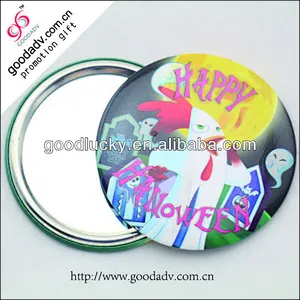 58 70 75MM mini pocket round tin mirror