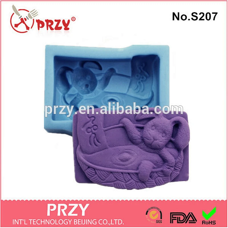 Animal rabbit silicone soap mold for soap making