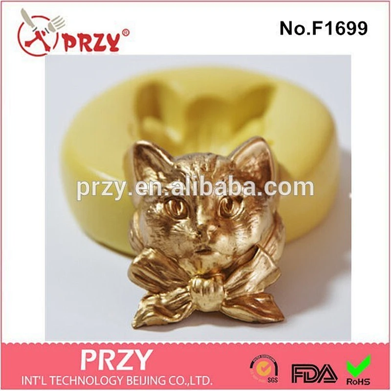2015 hotsale Vintage Kitty Cat cake decor silicone cake mold