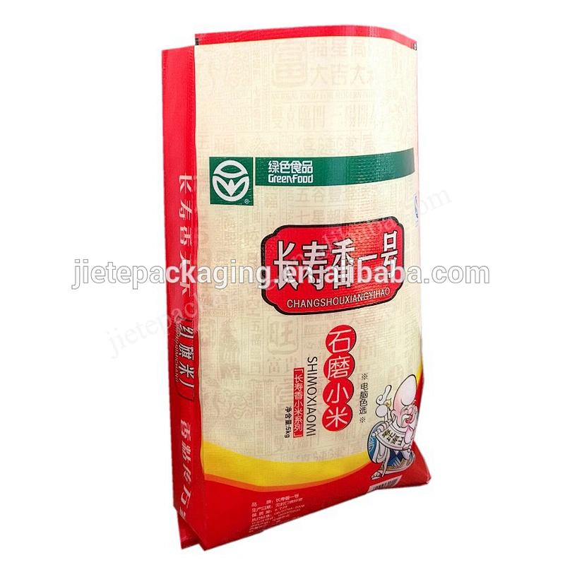 Top sale virgin plastic bopp laminated 5kg pp woven carry bag of rice,grain,wheat,bean,flour