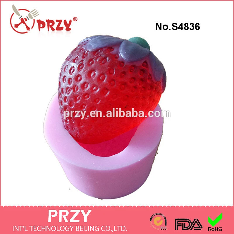 S4836 trawberry shape soap molds chocolate mould fruit silicone molds decorating cake mold