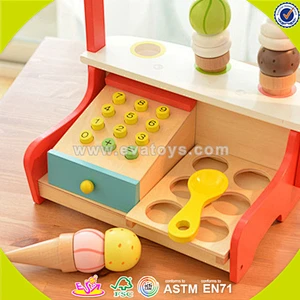 wholesale baby wooden Ice -cream shop toy,beautiful Ice -cream shop toy, top fashion wooden Ice -cream shop toy W10A022