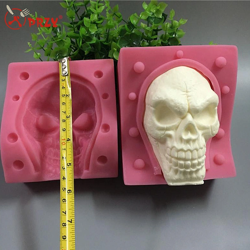 3d Skeleton silicone mould silicone Mousse cake mold Halloween silicone Baking mold (2 part )