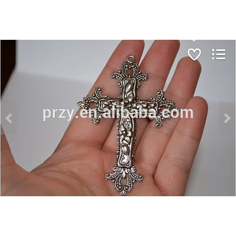 2015 hotsale Large Baroque Cross cake decor silicone cake mold