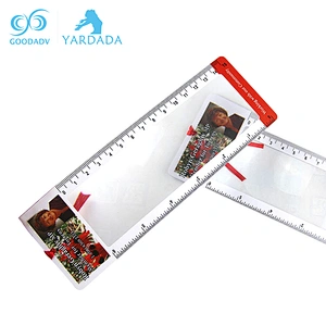 custom pvc magnifier bookmark / pvc ruler magnifier / magnifying glass ruler