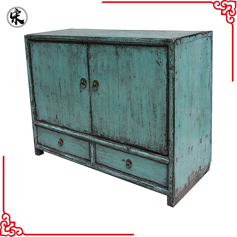 chinese antique lacquered side cabinet furniture