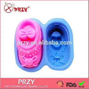 wholesale s1404 baby shoes silicone soap mold