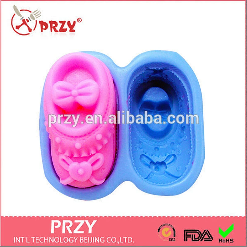 wholesale s1404 baby shoes silicone soap mold