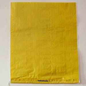 Yellow plastic pp woven iron nail packing bag for steel, iron pipe, hardware