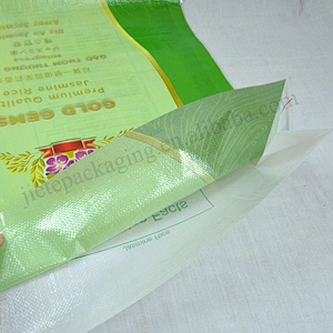 Raw material customized plastic bopp laminated 25kg thailand Jasmine rice bag factory sale