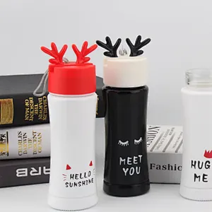 Wholesale Special Design Glass Water Cup Creative Glass Water Bottle With Phone Holder Function Lid