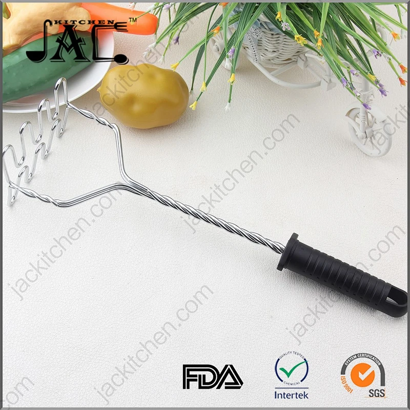 Durable Stainless Steel Wire Potato Masher with Plastic Handle