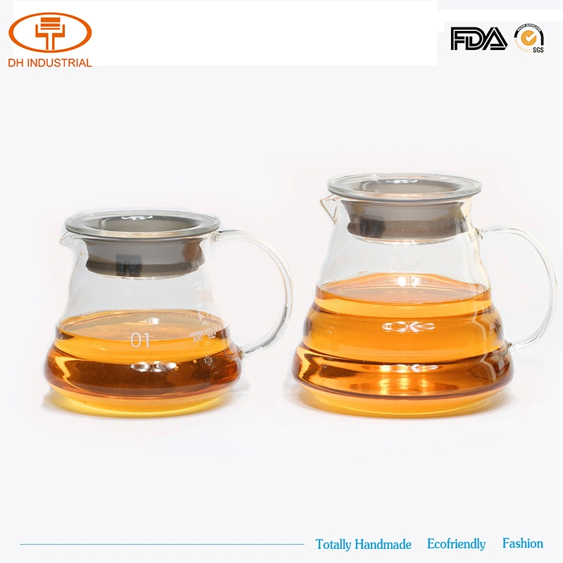 Eco-friendly hot and cold coffee kettle,tea glass pot with 350ml