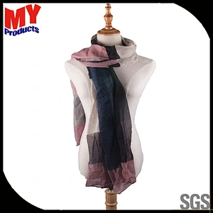 Digital New Ladies 100% Polyster simple good match scarf