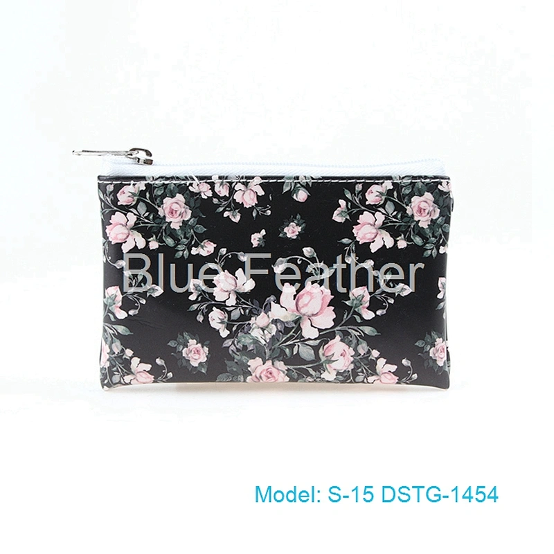 Color Pattern Printing Of Flowers Birds Pocket Cash Bag
