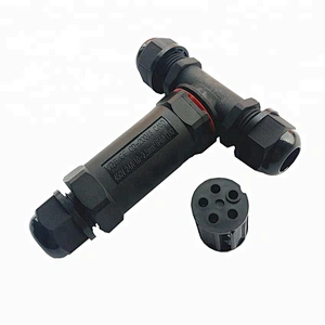 IP67 3pin T type cable splitter waterproof  m20 connector