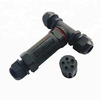 IP67 3pin T type cable splitter waterproof  m20 connector