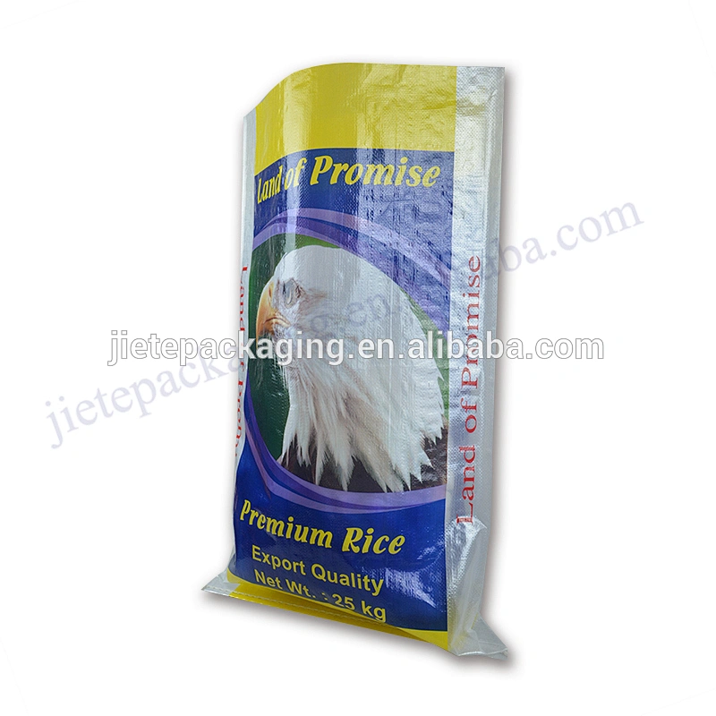 Manufacturer high quality 25kg bopp laminated pp woven basmati rice bag for packing wheat, seed,corn,grain