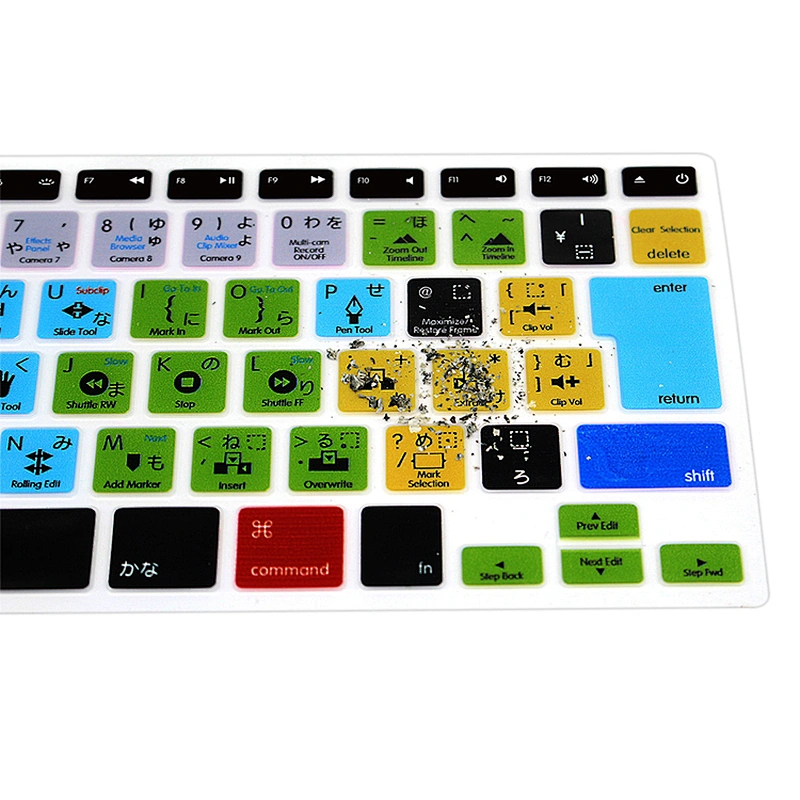 Waterproof Keyboard Skins Premiere Pro CC Shortcuts Silicone Keypad Protector Laptop Keyboard Cover For macbook pro 15 retina