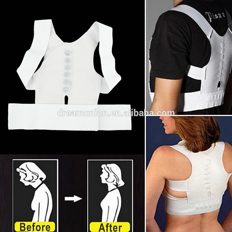 Magnetic Posture Correction Support Brace Adjustable Shoulder Therapy Back Belt