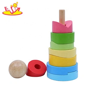 Hot sale colorful wooden baby building blocks for education W13D211