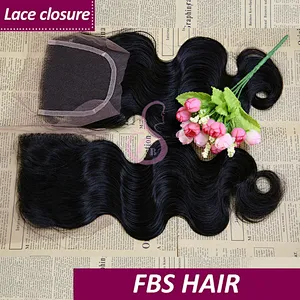 Alibaba express brazilian human virgin true glory hair body wave closure with wholesale price