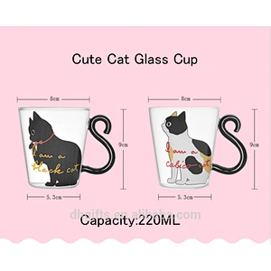 Glassware manufacturer handmade 220ml heat resistant borosilicate coffee mug