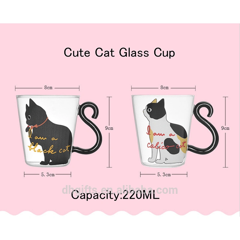 Glassware manufacturer handmade 220ml heat resistant borosilicate coffee mug