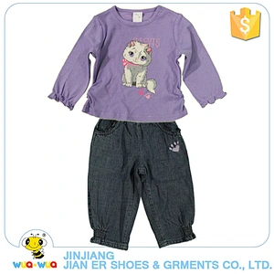 Ruffled infant Girls Clothing Fashion cotton clothes sets