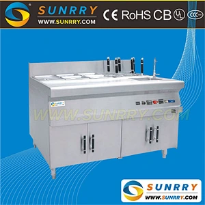 New Style Noodle Cooker Top With Side Bain Marie Made Of Stainless Steel (SUNRRY SY-PN6FB)