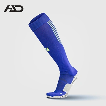 Knee Hign Half Terry Compression Jacquard Professional Football Long Socks