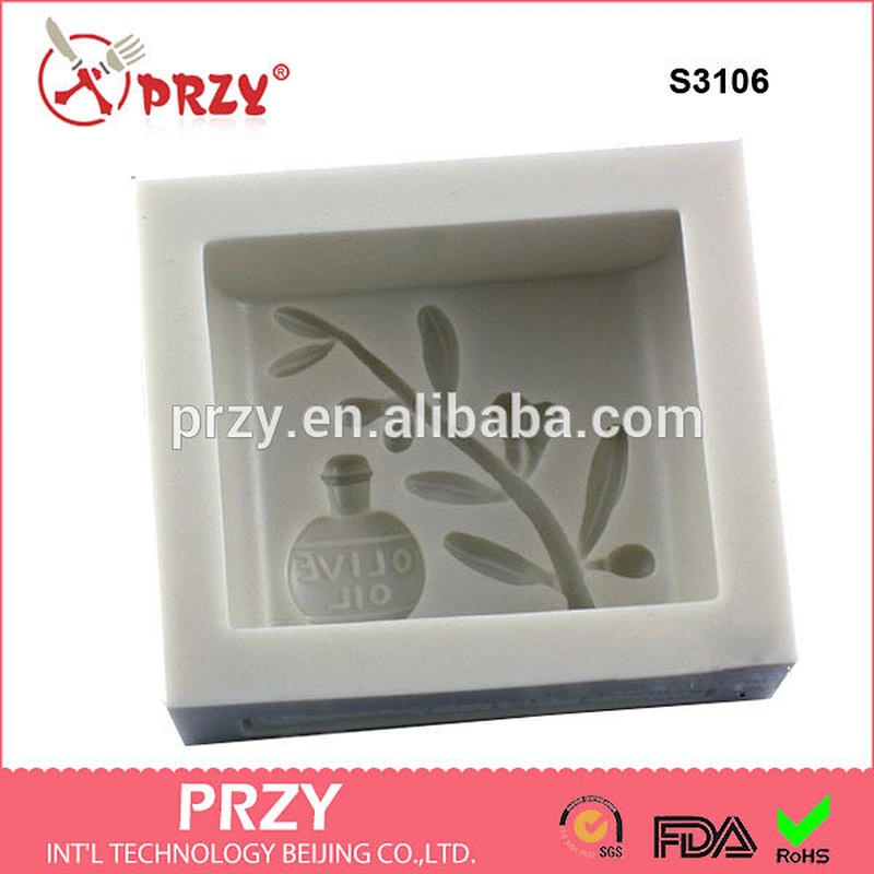 S3106 Olive Oil Silicone Soap Mold handmade soap mold