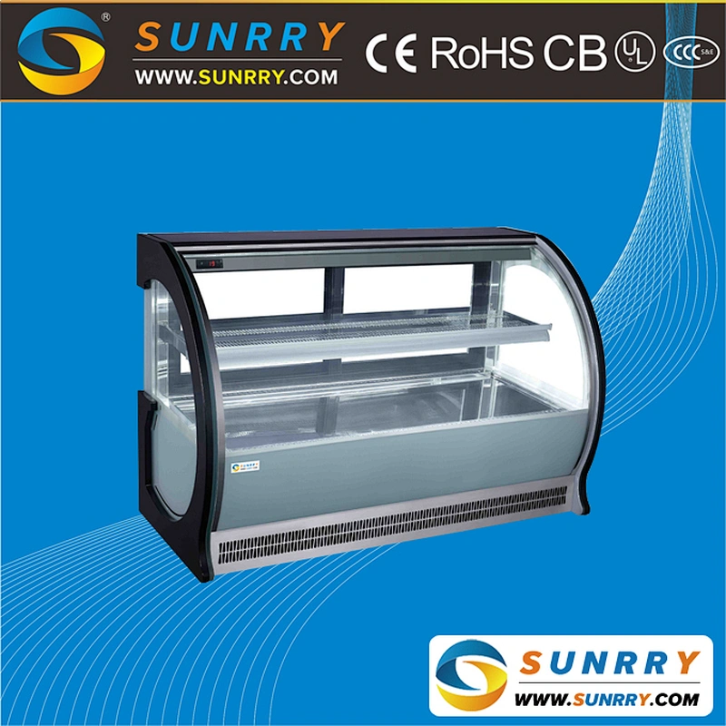 2 Shelves Salad & Cake Display Refrigerator Showcase with CE