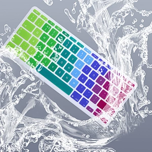 Hot on Amazon Silicone Rainbow English Keyboard Protective Film custom keyboard skin for macbook 11 cover Inch