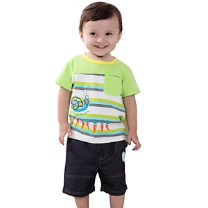 Latest pretty design 100% cotton boy wear baby clothes