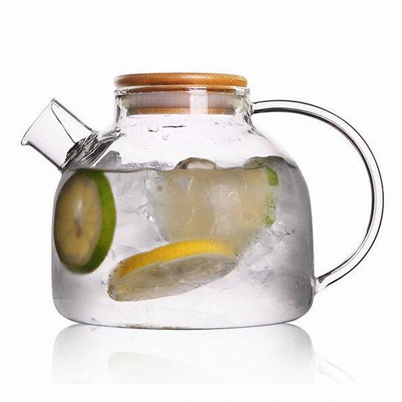 North European transparent glass water bottle fruit teapot for home