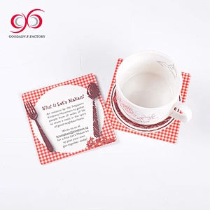 OEM factory soft wood cup cork mdf bottom coaster personal cup mats