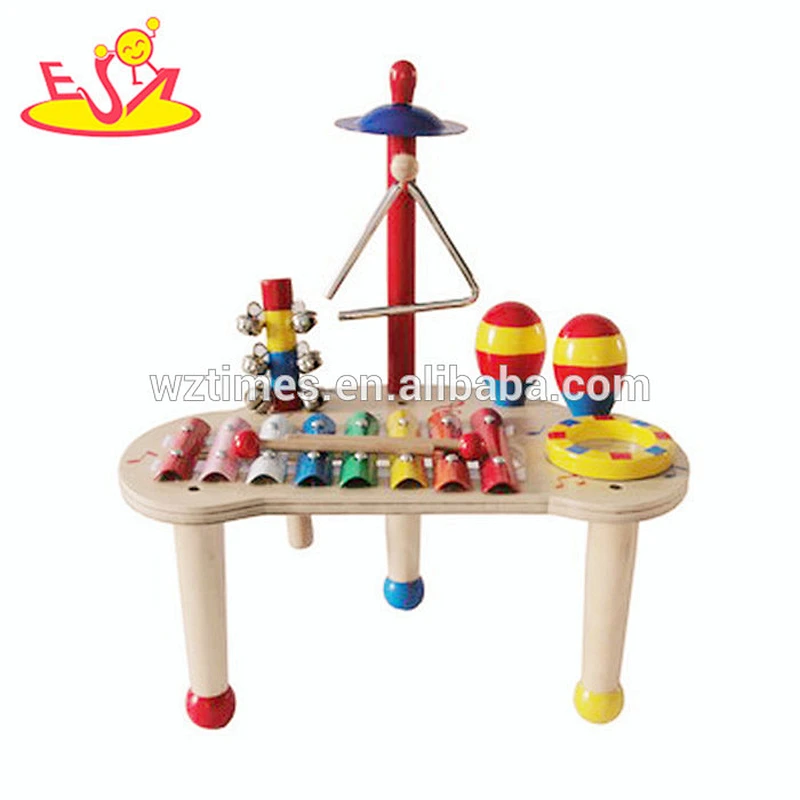 New hottest 3-in-1 baby play percussion toys wooden kids musical instruments W07A061