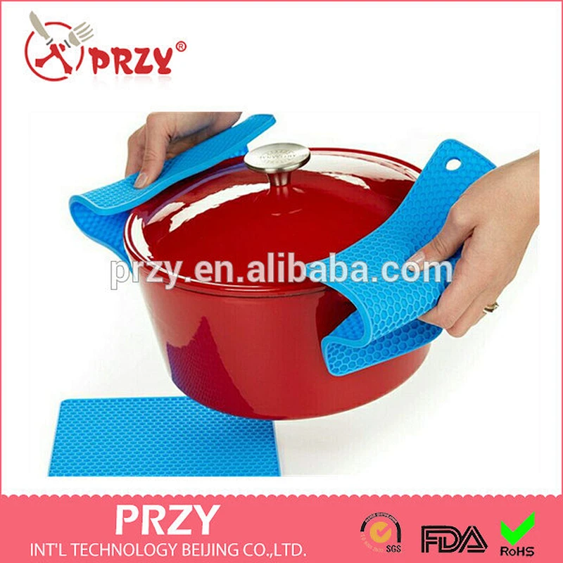 Hot sale honeycomb shape silicone Insulation mat