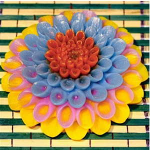 PRZY flowers soap molds Dahlia fondant cake mold silicone Aroma stone molds Handmade candle moulds