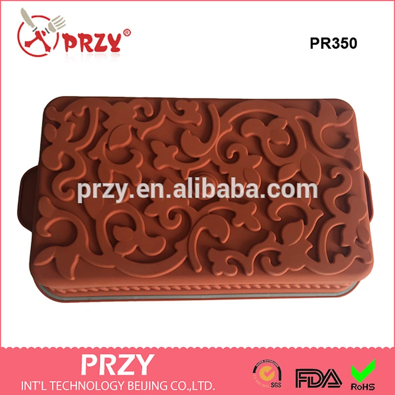 PR350 FDA approved silicone microwave safe cake baking pan manufacture