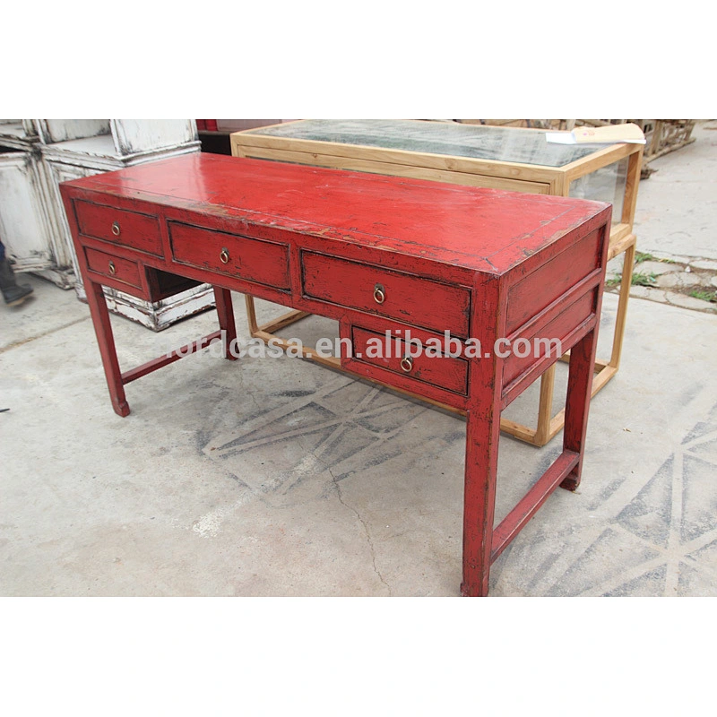 chinese antique style console table five drawer hotel console table