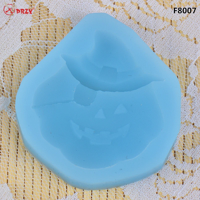 PRZY Pumpkin Mold Silicone Halloween Fondant Cake Decorative mould Pirate DIY Silicone Soap Molds