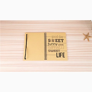 China Suppliers craft paper cover diary books A4 Coil Spiral notebook hand book