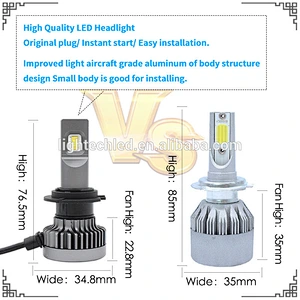 Lightech GT5A 32W 6000m HB2 H4 LED Headlight Bulb
