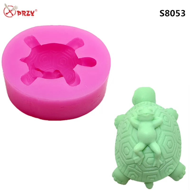 S8053 realistic Turtle small Frog DIY handmade Soap silicone Mold 3D tortoise frog Candle molds Silicone Soap Mould