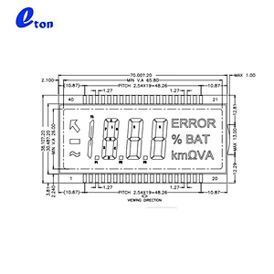 energy meter 7 segment tn lcd screen display